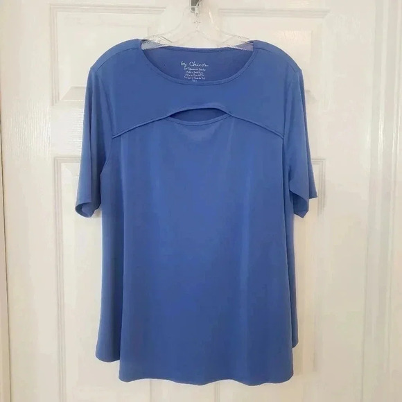 Chico's Peek-A-Boo Cutout Top - Picture 1 of 5